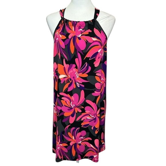 Trina Turk Juju Floral Halter Dress - Picture 1 of 6